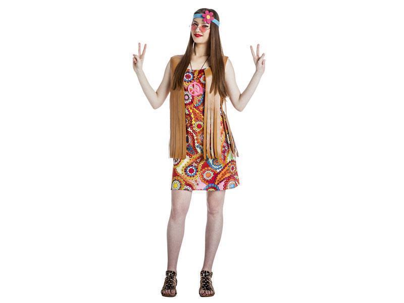 DISFRAZ HIPPIE CHALECO NIÑA 7-9 3539 ≫ Plasticosur