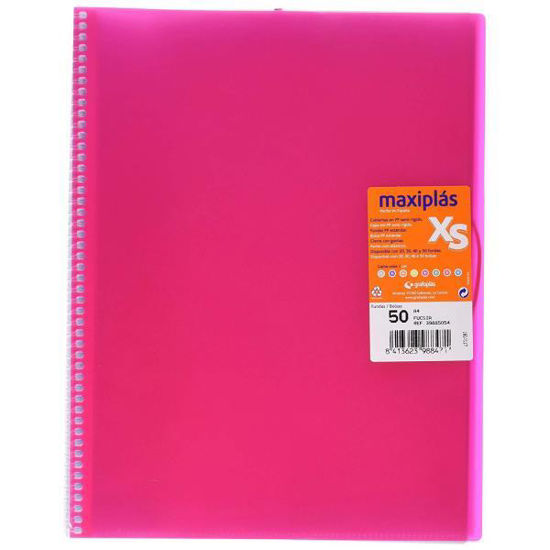 graf39885054-carpeta-50-fundas-xs-c-espiral-fucsia-39885054