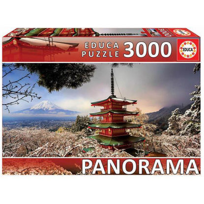 educ18013-puzzle-monte-fuji-y-pagoda-chureito-japon-panorama-3000pz