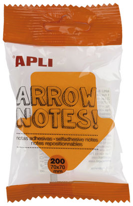 apli16276-notas-adhesivas-flecha-brillante-70x70mm