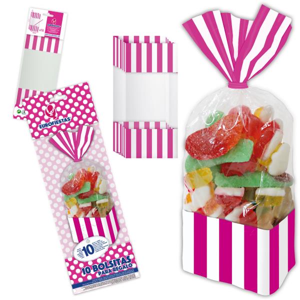 BOLSA CHUCHES CUADRADA FUCSIA al por Mayor ≫ Plasticosur