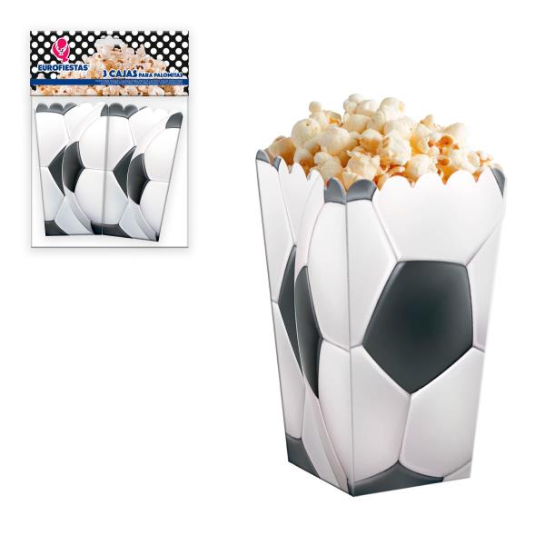 CAJA PALOMITAS BALONES FUTBOL 3U. al por Mayor ≫ Plasticosur