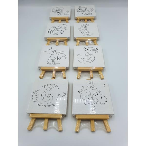 Plasticosur Lienzo Mini Para Pintar C Dibujo 10x10x1cm