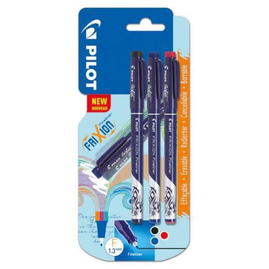 arge53697-boligrafo-borrable-punta-de-fieltro-fineliner-pilot-rojo-negro-azul-3u-blister