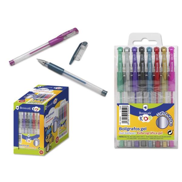 BOLIGRAFO GEL COLORES NEON 8U. BLISTER al por Mayor ≫ Plasticosur