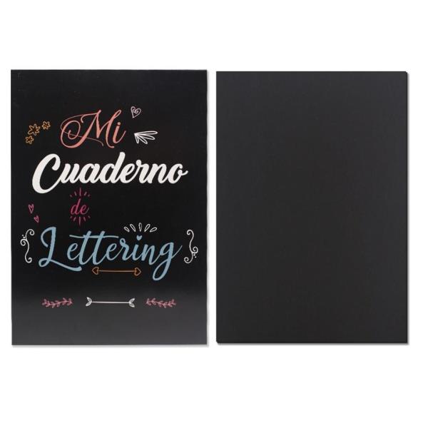 CUADERNO A4 LETTERING 50 HOJAS NEGRAS 80GR al por Mayor ≫ Plasticosur