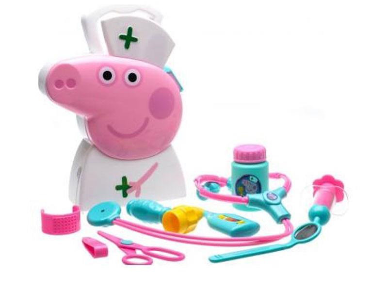 Juego Set De Doctor Con Mascarilla Estetoscopio Juguete Rosa