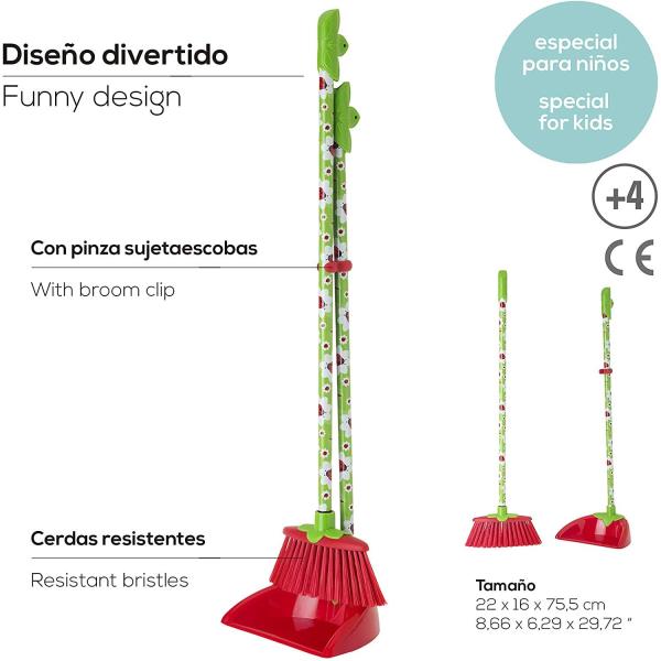 ESCOBA + RECOGEDOR INFANTIL LADYBUG NIÑO al por Mayor ≫ Plasticosur