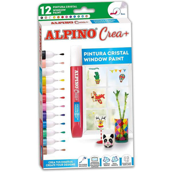 ROTULADOR ALPINO PINTURA CRYSTAL 12 COLORES al por Mayor ≫ Plasticosur