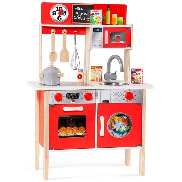 Set 2 trapos cocina rojo/beige 50x70 cm Culinarium