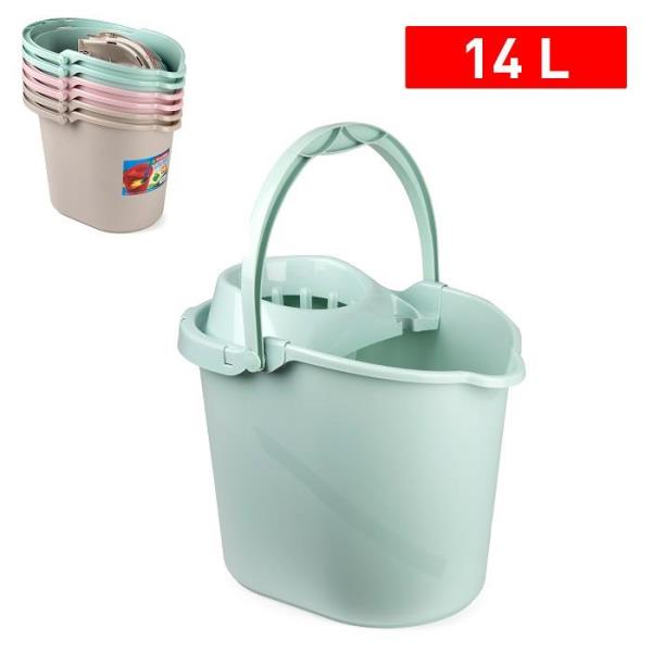 Cubo fregona plast ruedas verde azul s2 - Productos - Tendencia Única