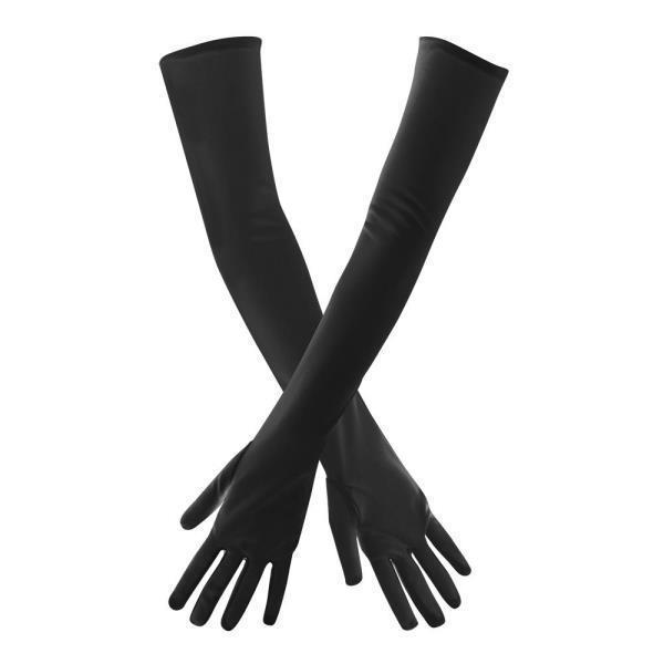 guantes largos para bodas y eventos color negro