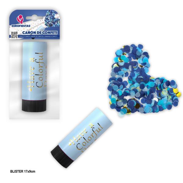 CAÑON CONFETI ORO Y AZUL al por Mayor ≫ Plasticosur