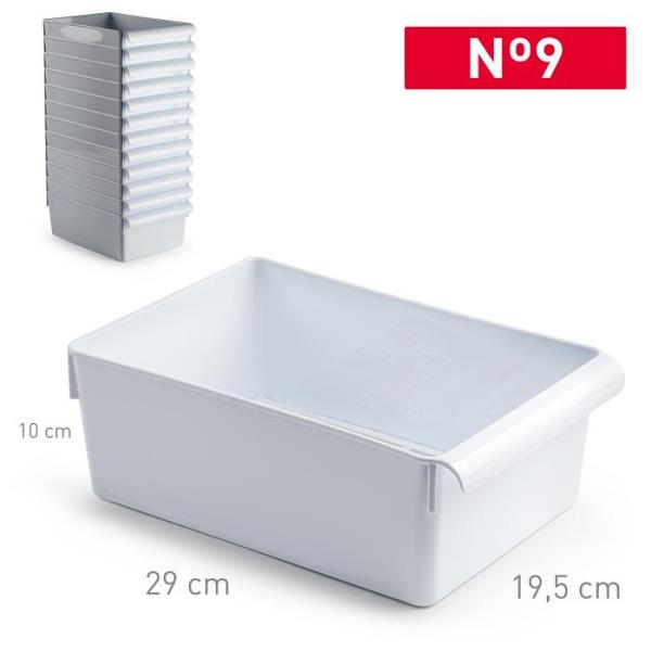 Cesta de almacenamiento organizador plastico 29 cm Blanco