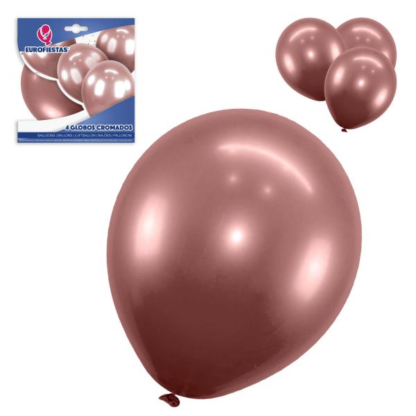 Ramo de globos de látex oro cromado - Decoración con Globos para fiestas y  Eventos