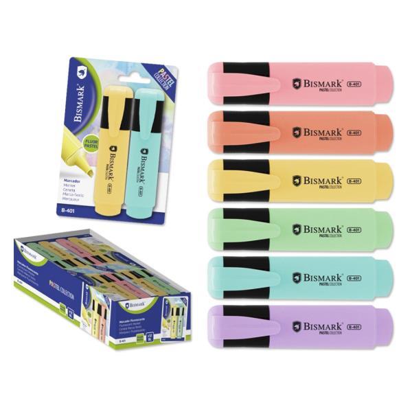 SUBRAYADORES FLUORESCENTES BIC PASTEL (6 COLORES) – Papelería Pillmarq