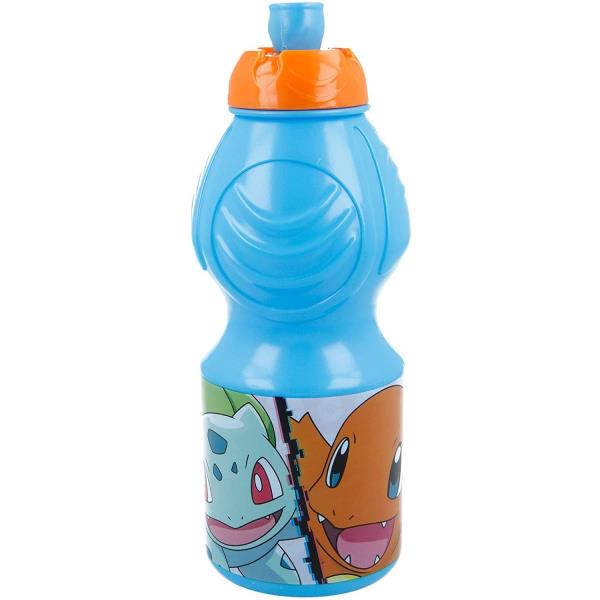 BOTELLA DE AGUA POKÉMON DEPORTIVA CON PAJITA Y ASA INCORPORADA 410 ML DE  STOR - JUGUETES PANRE