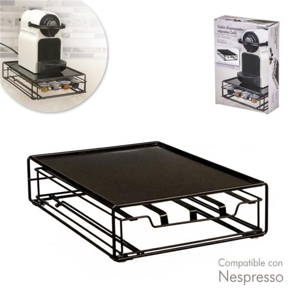 CAJON DISPENSADOR CAPSULAS NESPRESSO 32U. METAL al por Mayor ≫ Plasticosur