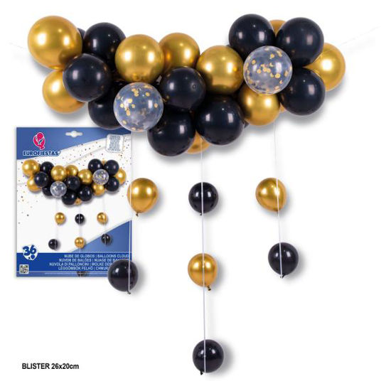 fies11492-nube-globos-36u-oro-negro