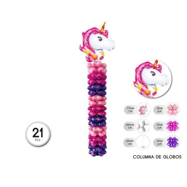 COLUMNA GLOBOS 21PZ UNICORNIO al por Mayor ≫ Plasticosur