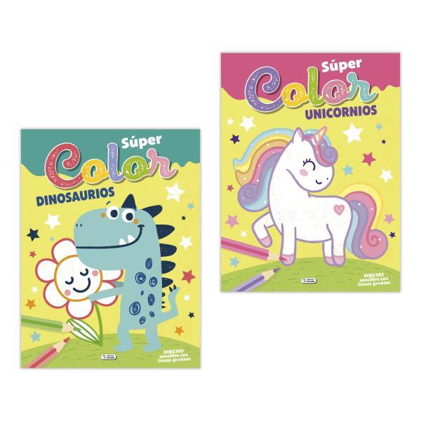 Libro Colores y Pegatinas Dinosaurios y Unicornios 1 De Varios Autores -  Buscalibre