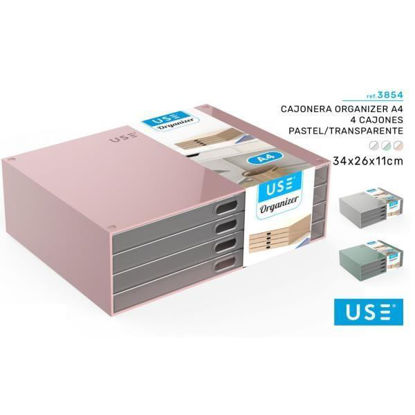 usep3854-cajonera-a4-rosa-4-cajones