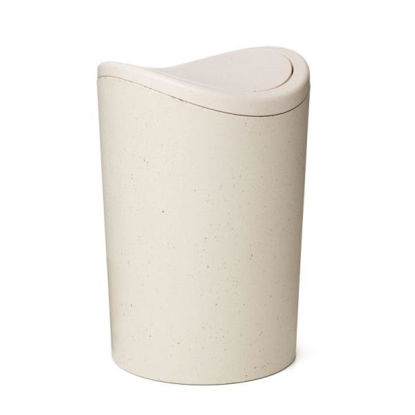 Papelera de baño pequeña y moderna, color blanco, PICO, Cesta de basura  para baño, cubo de basura, papelera pequeña, DABSTORY -  España