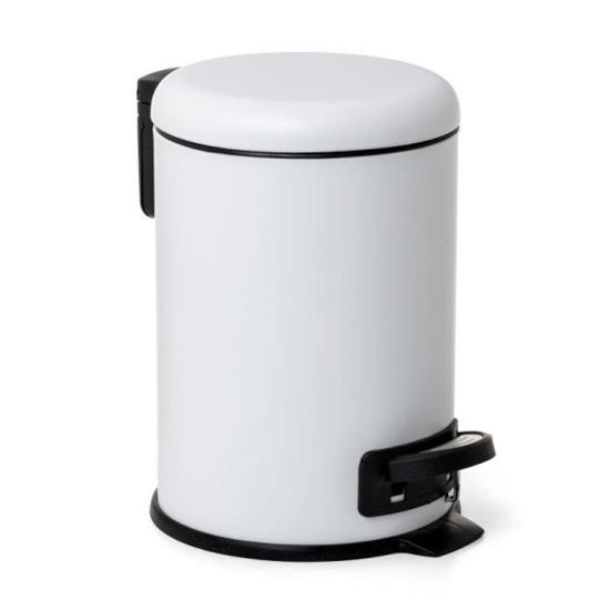 PAPELERA BAÑO C/PEDAL 3L BLANCO al por Mayor ≫ Plasticosur