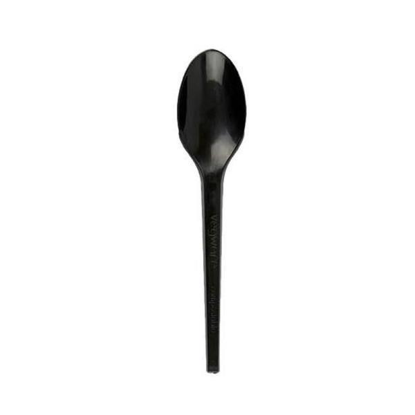 CUCHARA NEGRA 18CM 50U. COMPOSTABLE al por Mayor ≫ Plasticosur