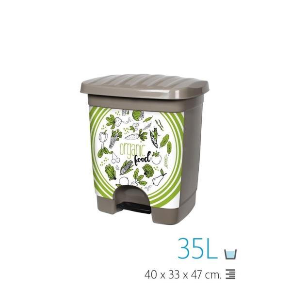 CUBO BASURA C/PEDAL 35L ORGANIC al por Mayor ≫ Plasticosur