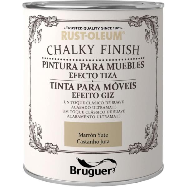 PINTURA TIZA MUEBLES MARRON YUTE 750ML al por Mayor ≫ Plasticosur