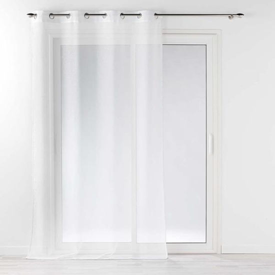 Visillo de Hojas confeccionado Blanco exótico de poliéster de 260x140 cm 