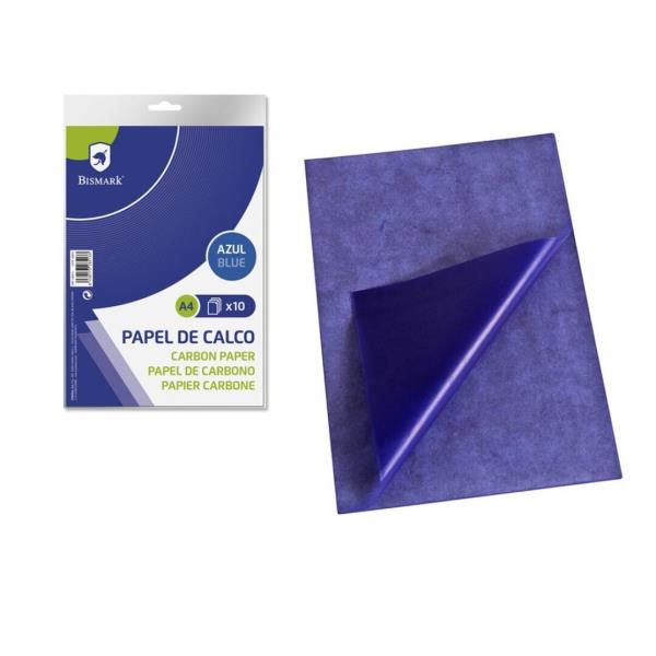 PAPEL CALCO A4 AZUL 10H CARBON al por Mayor ≫ Plasticosur