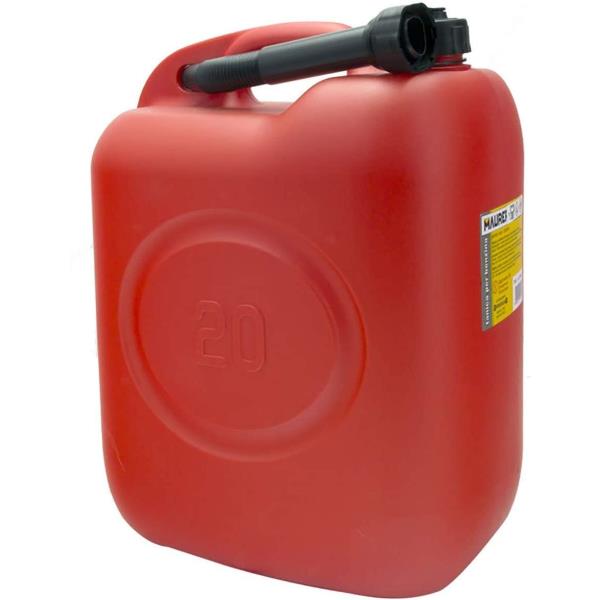 BIDON GASOLINA C/EMBUDO 20L GARRAFA PVC HOMOLOGADO al por Mayor ≫  Plasticosur