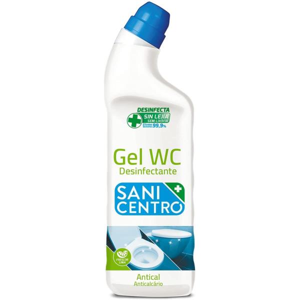 Limpiador de baño con lejía aroma limón en gel WC Net 750 ml.