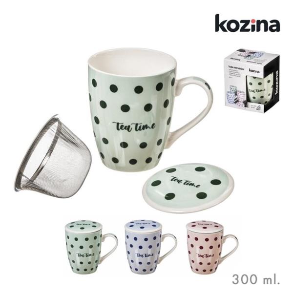 TAZA INFUSION C/FILTRO 300ML TOPITOS STDO 3 MODELOS al por Mayor