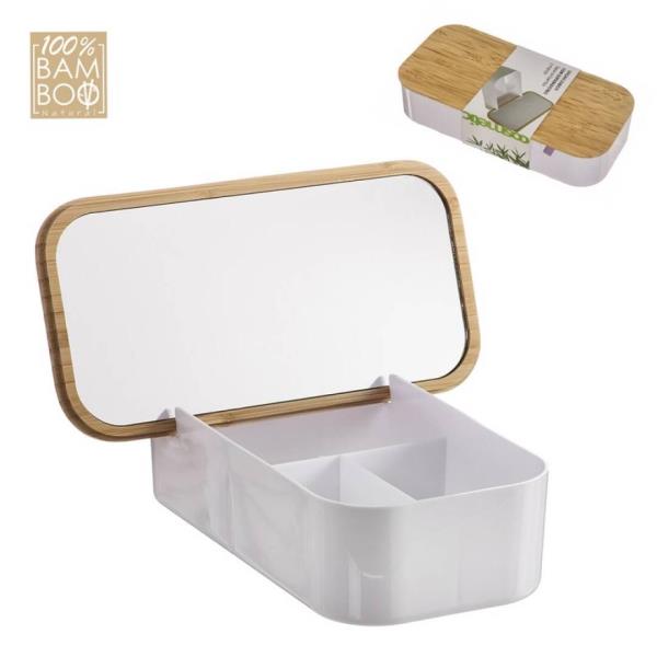 CAJA MAQUILLAJE C/ESPEJO BAMBU al por Mayor ≫ Plasticosur