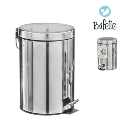 Papelera de baño Cuadrada Brillo 6L