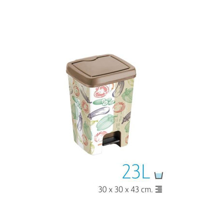 Cubo de Reciclaje 70L - 3 Compartimentos de plástico