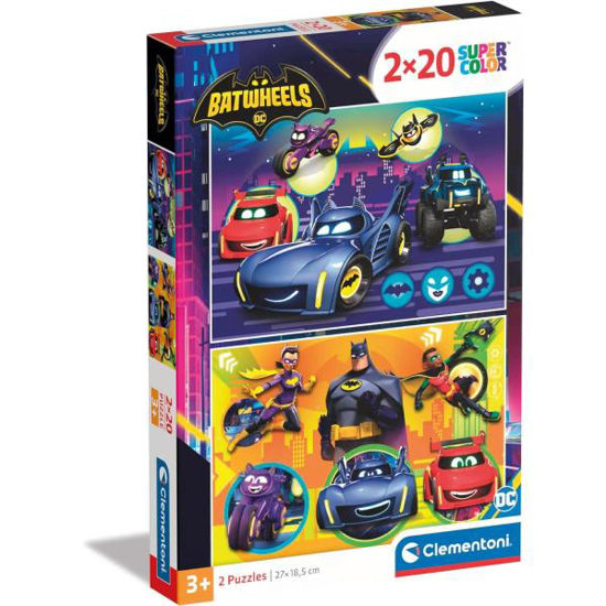 clem24806-puzzle-2x20pz-batwheels