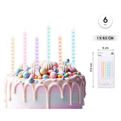 tila93330-vela-perla-macaron-6pz