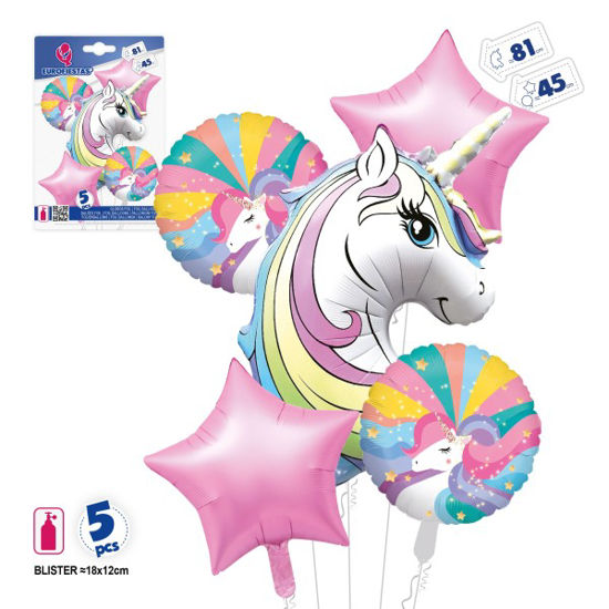 fies17586-globos-5pz-foil-unicornio