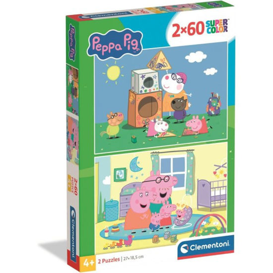clem24833-puzzle-2x60pz-peppa-pig