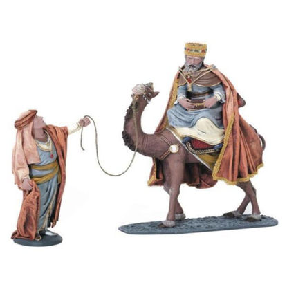 oliv28105-rey-c-camello-y-paje-15cm