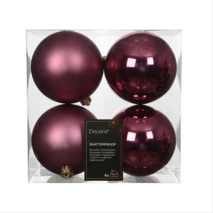 kaem23226-bola-navidad-10cm-rosa-4u